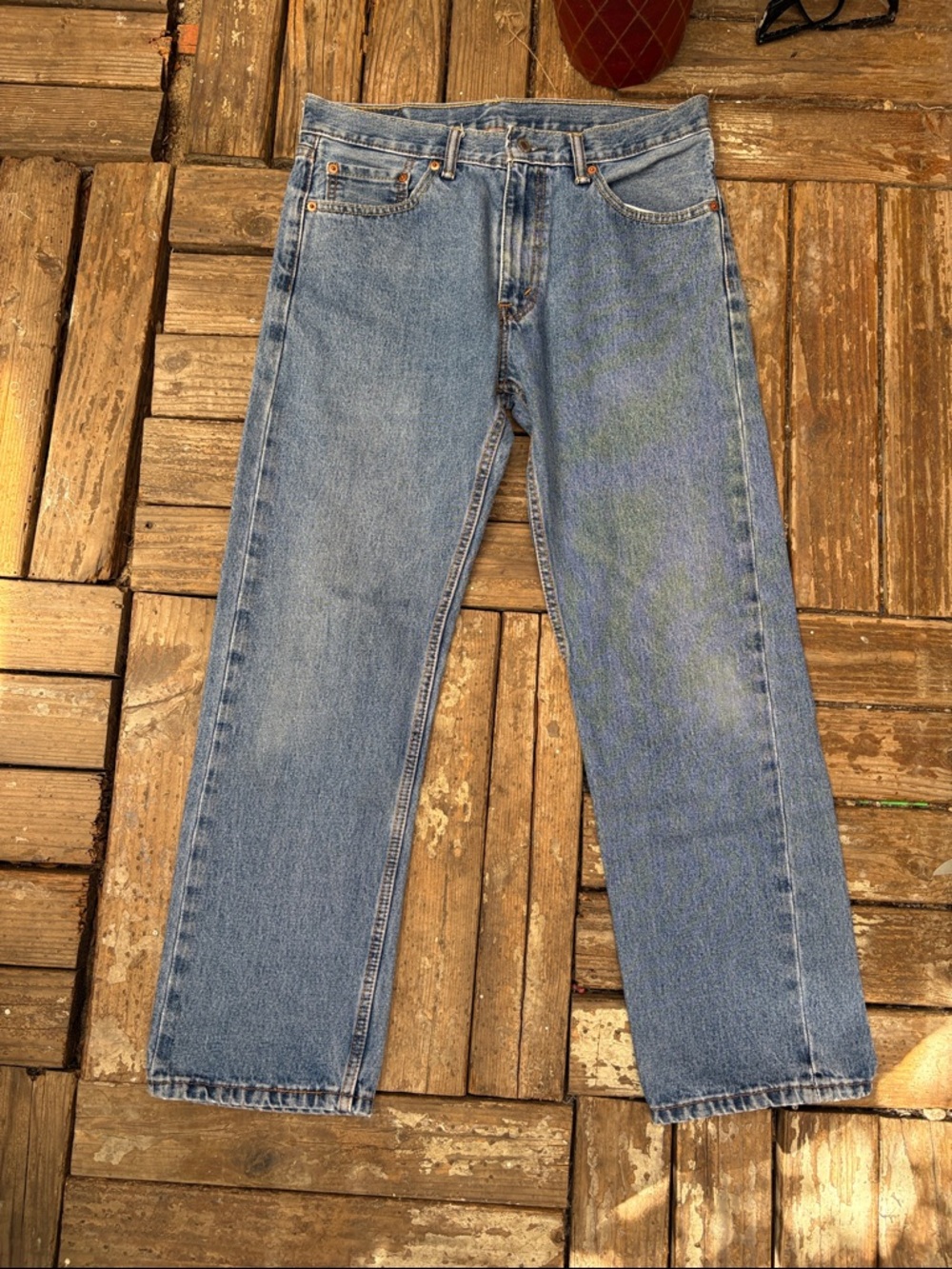 Levi's Men's Straight Jeans in Light Blue Denim Wash